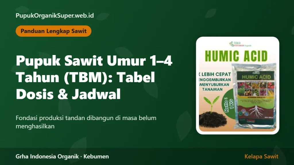 Pupuk Sawit Umur 1 sampai 4 Tahun (TBM): Tabel Dosis dan Jadwal Lengkap