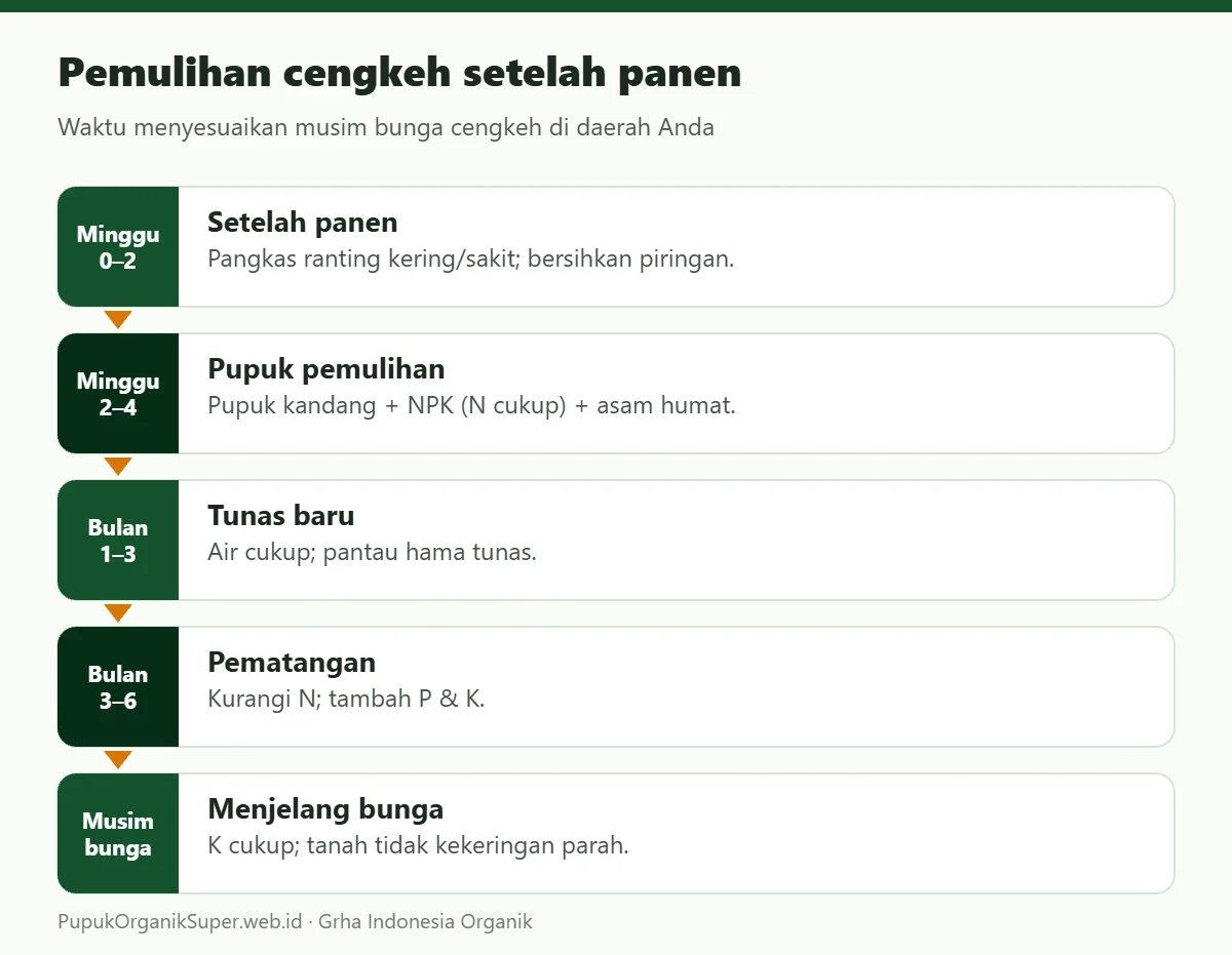 Pemulihan cengkeh setelah panen