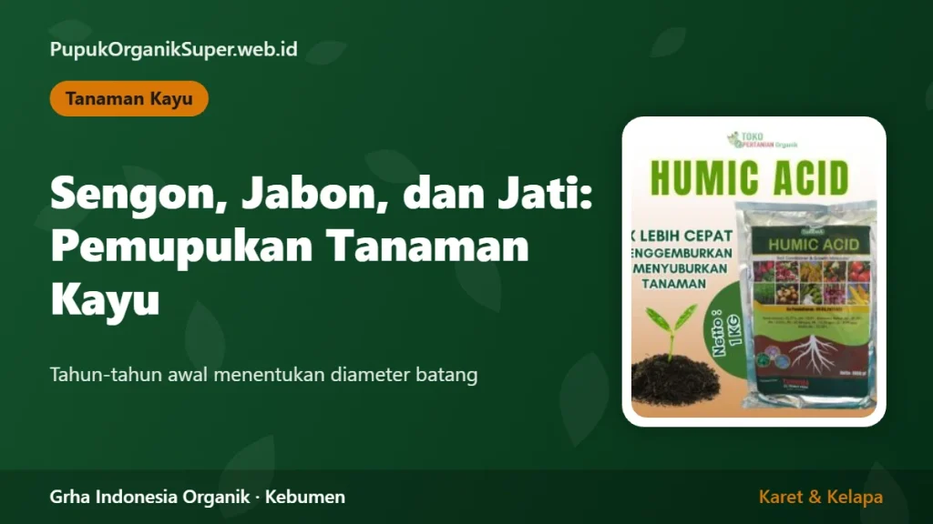 Sengon, Jabon, dan Jati: Pemupukan Tanaman Kayu